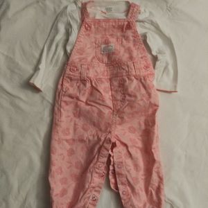 Carter's Pink Overalls 9mth